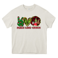 Cream Peace Love Grinch Heavy Core Tee - Bettercallsaul
