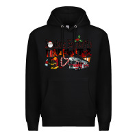 Black Santa's Favorite Firefighter Premium Hoodie - LillyAllenDesigns