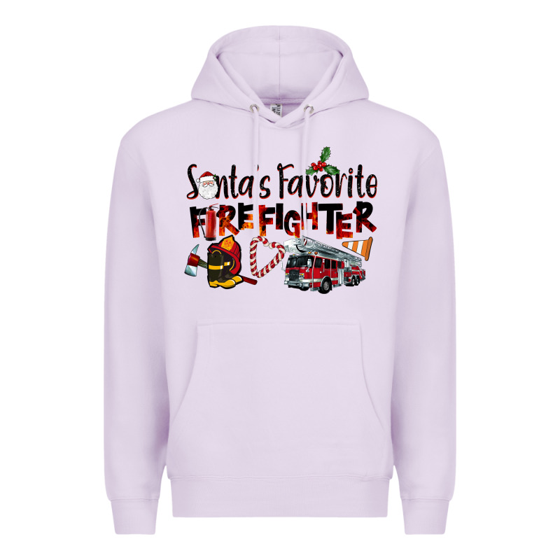 Santa's Favorite Firefighter Premium Hoodie by LillyAllenDesigns | Teevron