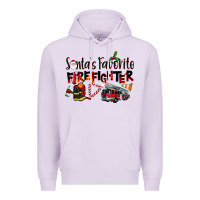Lilac Santa's Favorite Firefighter Premium Hoodie - LillyAllenDesigns