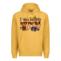 Mustard Santa's Favorite Firefighter Premium Hoodie - LillyAllenDesigns