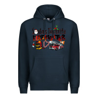Navy Santa's Favorite Firefighter Premium Hoodie - LillyAllenDesigns