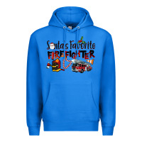 True Royal Santa's Favorite Firefighter Premium Hoodie - LillyAllenDesigns