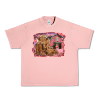 Salmon valentines day mama cow and baby cows Urban Heavy Tee - RanaPortraitStore