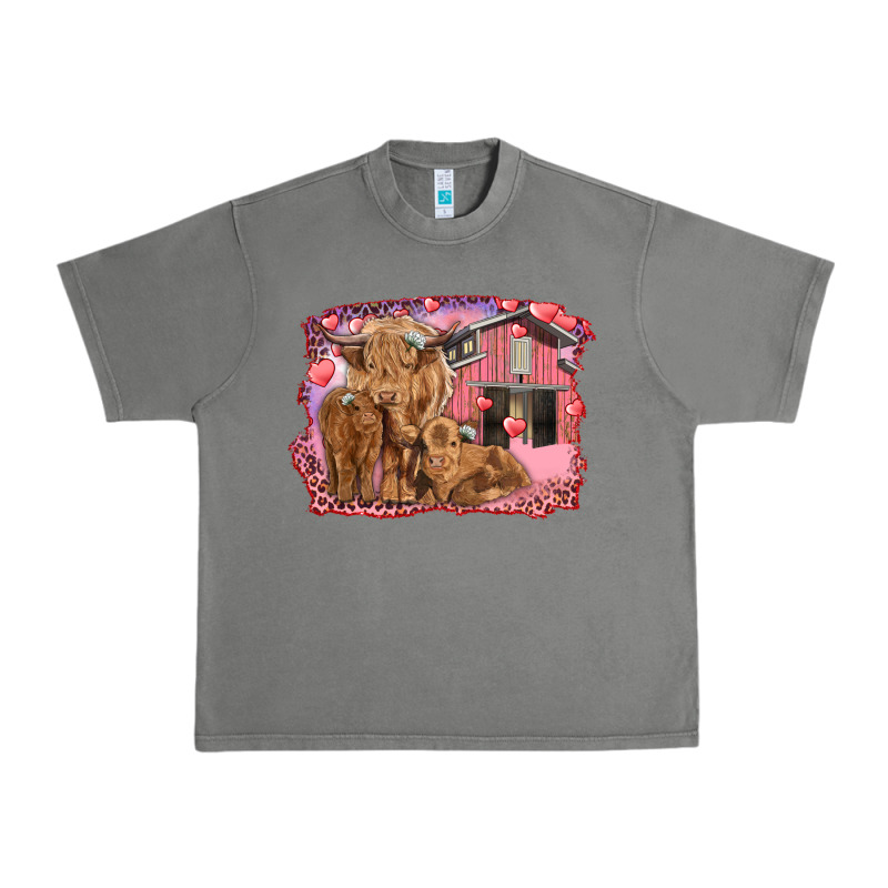 Valentines Day Mama Cow And Baby Cows Urban Heavy Tee by RanaPortraitStore | Teevron