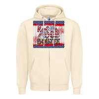 Sandshell red white boujee Zipper Hoodie - Artiststas