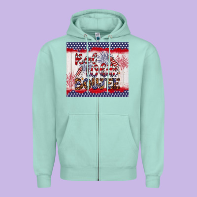 Red White Boujee Zipper Hoodie Designed By Artiststas