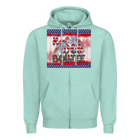 Seafoam red white boujee Zipper Hoodie - Artiststas