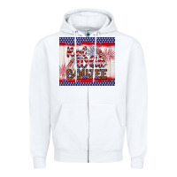 White red white boujee Zipper Hoodie - Artiststas