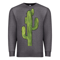 Charcoal Heather cactus Premium Sweatshirt - BarkalooDesign