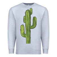Heather Grey cactus Premium Sweatshirt - BarkalooDesign