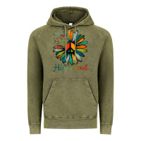 Vintage Olive daisy peace sign hippie soul tshirt flower lovers gifts Vintage Hoodie - longCreatives