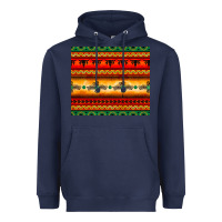 Navy thunderbird bullskull Aztec pattern Heavyweight Hoodie - BarkalooDesign