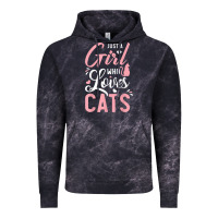 Cloud Black just a girl who loves cats cute cat lover gifts Vintage Hoodie - longCreatives