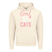 Vintage Artic just a girl who loves cats cute cat lover gifts Vintage Hoodie - longCreatives