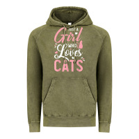 Just A Girl Who Loves Cats Cute Cat Lover Gifts Vintage Hoodie | Teevron