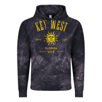 Cloud Black key west florida vintage distressed style design souvenir Vintage Hoodie - longCreatives
