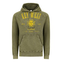 Vintage Olive key west florida vintage distressed style design souvenir Vintage Hoodie - longCreatives