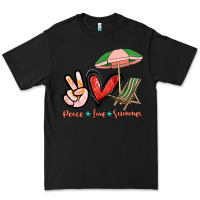 Black Peace love summer Premium Tee - NancyCooperArtShop