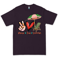 Plum Peace love summer Premium Tee - NancyCooperArtShop