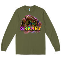 Army Green football granny Long Sleeve Tee - OliviaCreatesArt
