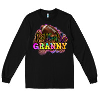 Black football granny Long Sleeve Tee - OliviaCreatesArt