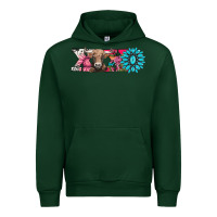 Forest Green xoxo braunvieh cow Urban Hoodie - AdoDesignShop