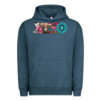 Pigment Midnight Navy xoxo braunvieh cow Urban Hoodie - AdoDesignShop