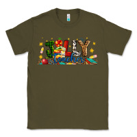 Army Green Christmas Jolly Teacher Classic Tee - Artiststas