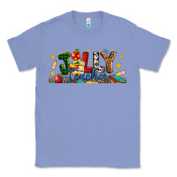 Colony Blue Christmas Jolly Teacher Classic Tee - Artiststas
