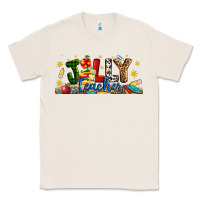 Natural Christmas Jolly Teacher Classic Tee - Artiststas