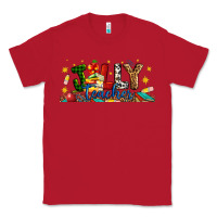 Red Christmas Jolly Teacher Classic Tee - Artiststas