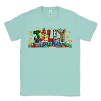 Seafoam Christmas Jolly Teacher Classic Tee - Artiststas