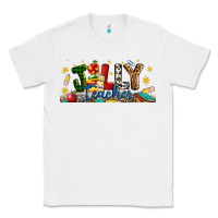 White Christmas Jolly Teacher Classic Tee - Artiststas