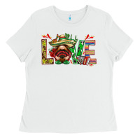 White Mexico love with gnome Ladies Tee - NancyCooperArtShop