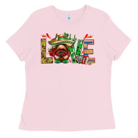 Bubblegum Pink Mexico love with gnome Ladies Tee - NancyCooperArtShop