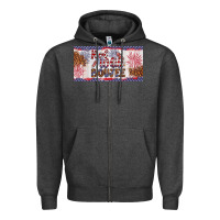 Charcoal Heather red white boujee Zipper Hoodie - Artiststas