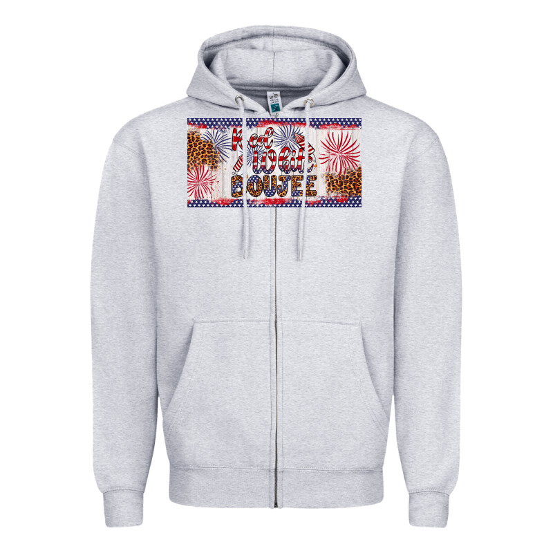 Red White Boujee Zipper Hoodie by Artiststas | Teevron