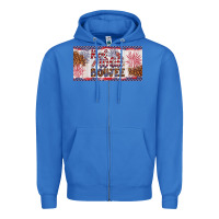 True Royal red white boujee Zipper Hoodie - Artiststas