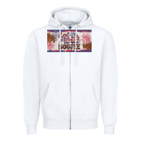 White red white boujee Zipper Hoodie - Artiststas