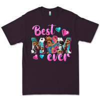 Plum Best Mom Ever Afro Woman Premium Tee - texasbilliewilder