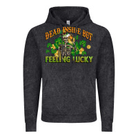 Vintage Black Dead inside but feeling lucky St. Patrick's Day Vintage Hoodie - CowGirlArtShop