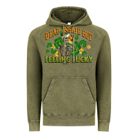 Vintage Olive Dead inside but feeling lucky St. Patrick's Day Vintage Hoodie - CowGirlArtShop