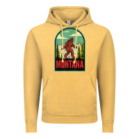 Vintage Mustard montana vintage bigfoot travel Vintage Hoodie - longCreatives