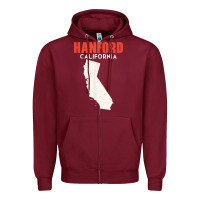 Burgundy hanford california usa state america travel californian Zipper Hoodie - longCreatives