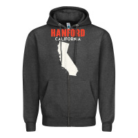 Charcoal Heather hanford california usa state america travel californian Zipper Hoodie - longCreatives
