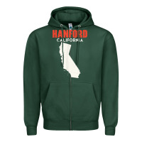 Sports Green hanford california usa state america travel californian Zipper Hoodie - longCreatives