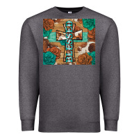Charcoal Heather blessed cross Premium Sweatshirt - BarkalooDesign