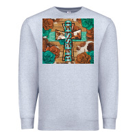 Heather Grey blessed cross Premium Sweatshirt - BarkalooDesign