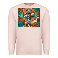 Pale Pink blessed cross Premium Sweatshirt - BarkalooDesign